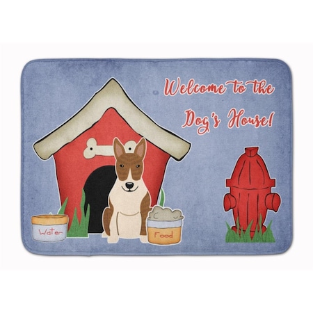 Carolines Treasures Dog House Bull Terrier Brindle Machine Washable Memory Foam Mat BB2891RUG